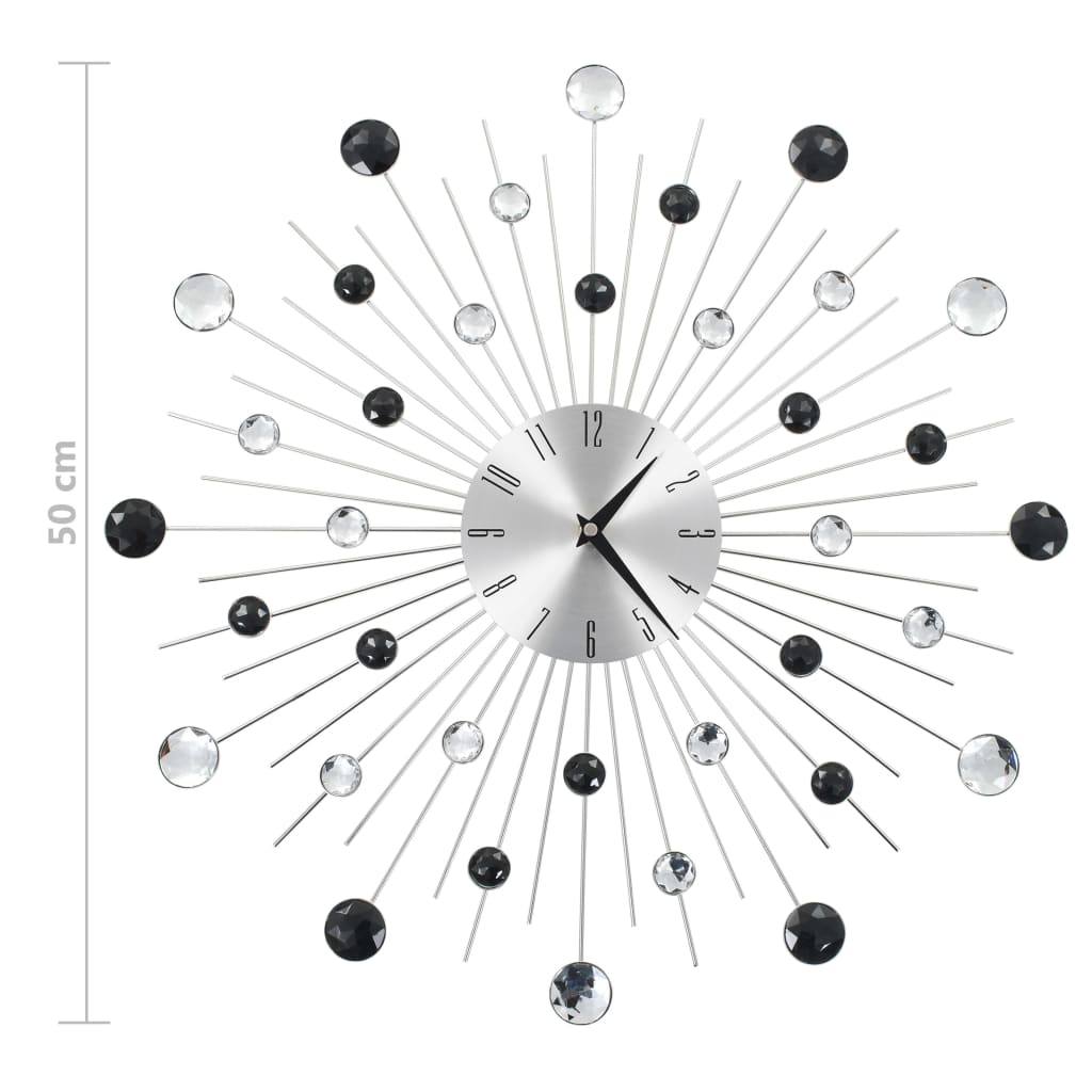 Relógio de parede com movimento quartzo design moderno 50 cm