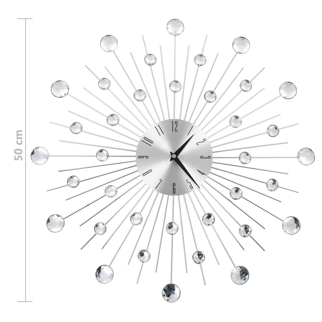 Relógio de parede com movimento quartzo design moderno 50 cm