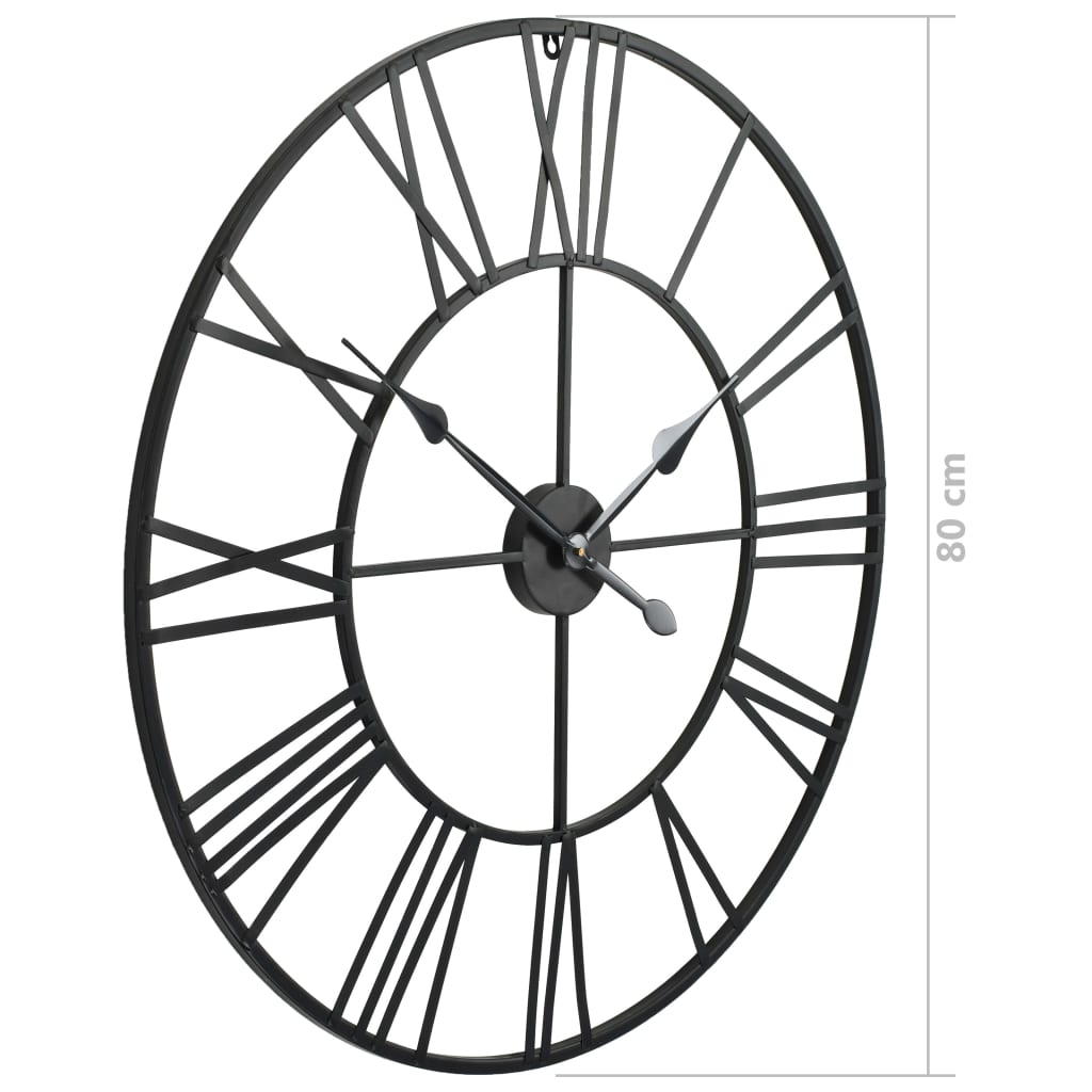 Relógio de parede com movimento quartzo metal 80 cm XXL