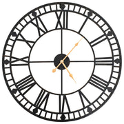 Relógio de parede vintage c/ movimento quartzo metal 60 cm XXL