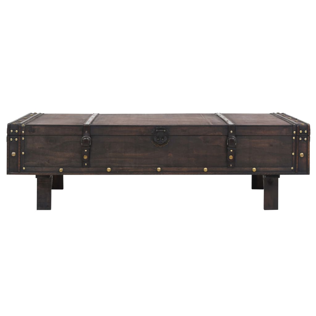 Mesa de centro contraplacado estilo vintage 120x55x35 cm