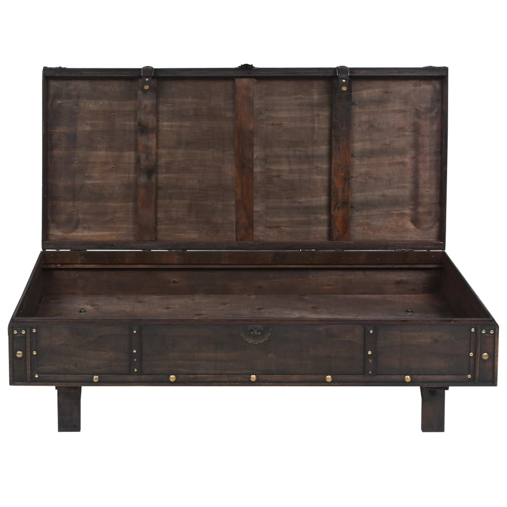 Mesa de centro contraplacado estilo vintage 120x55x35 cm