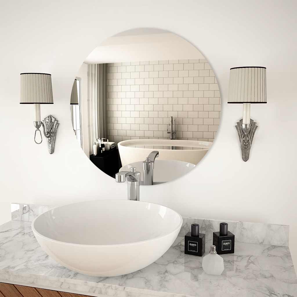 Espelhos de parede 2 pcs 40 cm vidro redondo