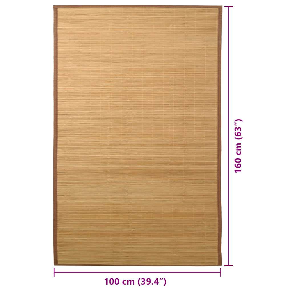 Tapete de bambu 160x230 cm natural
