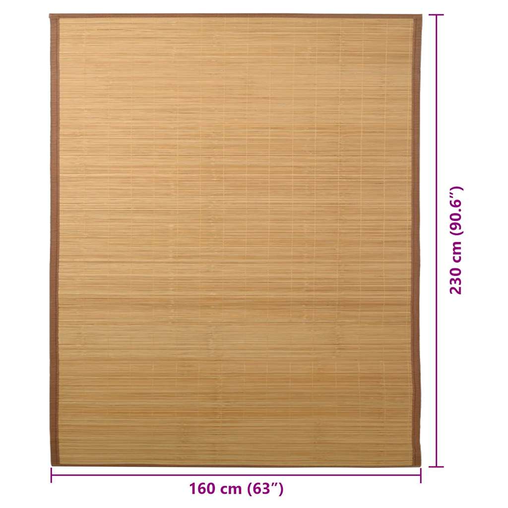 Tapete de bambu 160x230 cm natural
