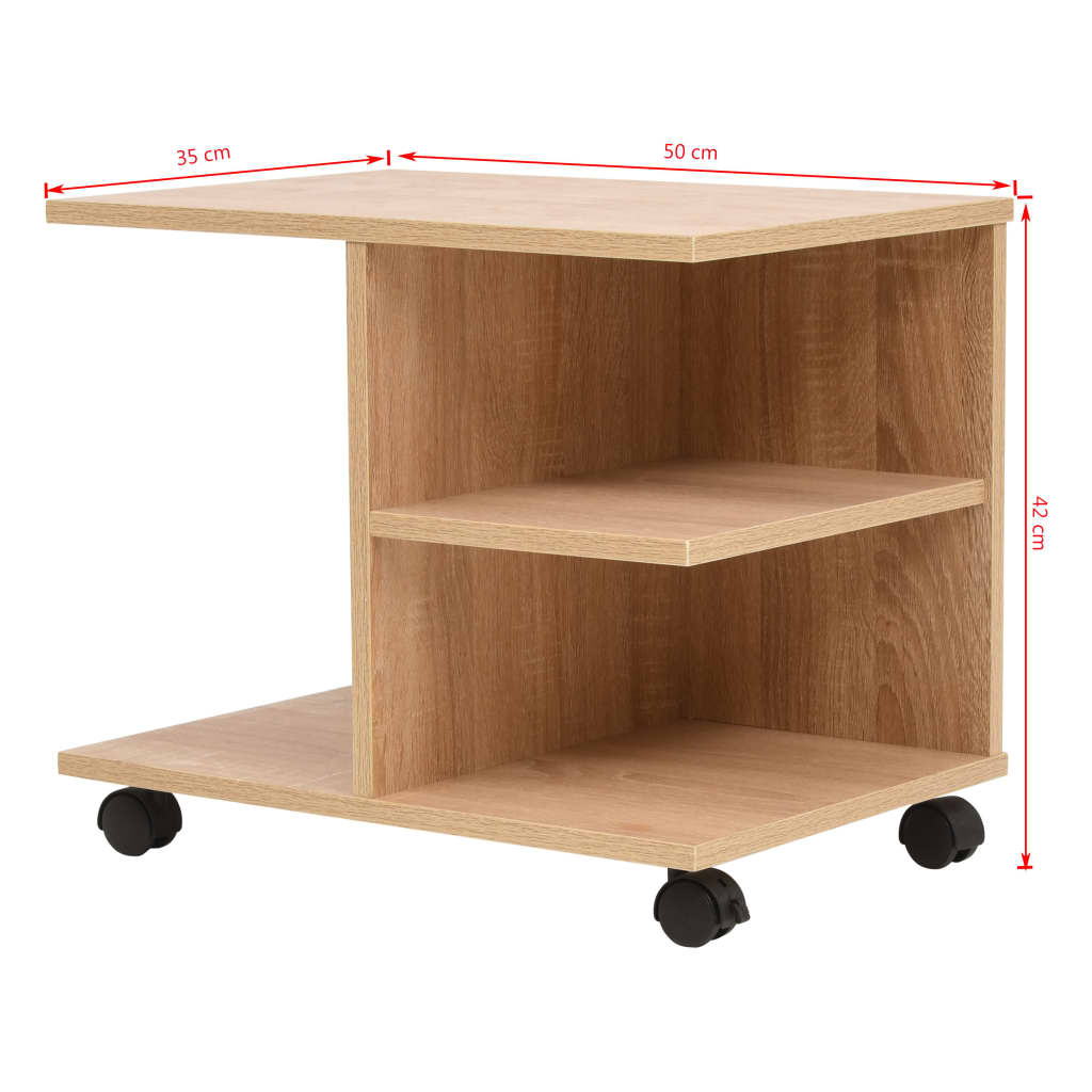 Estante com rodas 50x35x42 cm branco