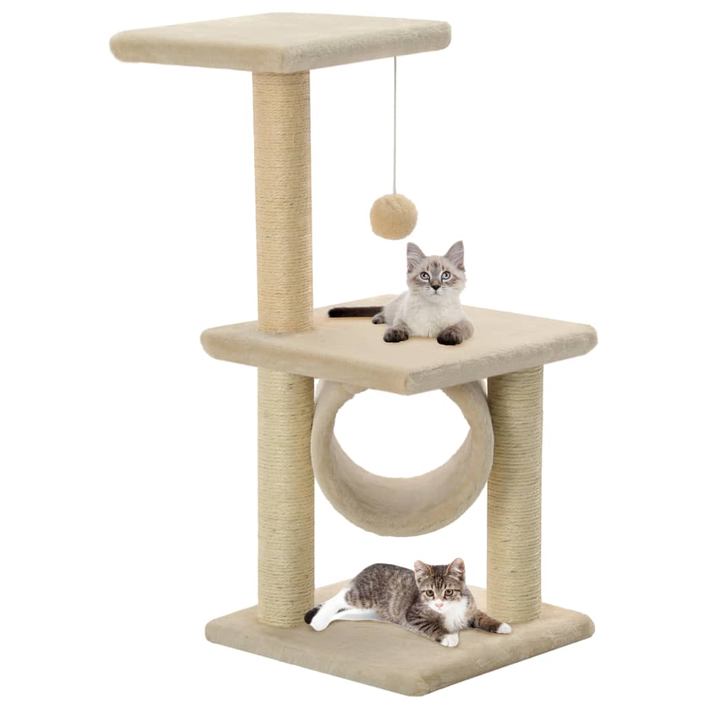 Árvore p/ gatos c/ postes arranhadores sisal 65 cm azul escuro