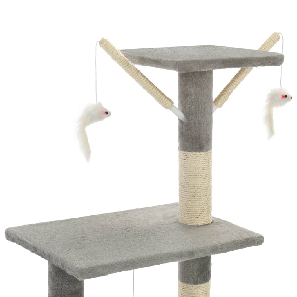Árvore p/ gatos c/ postes arranhadores sisal 138 cm azul escuro