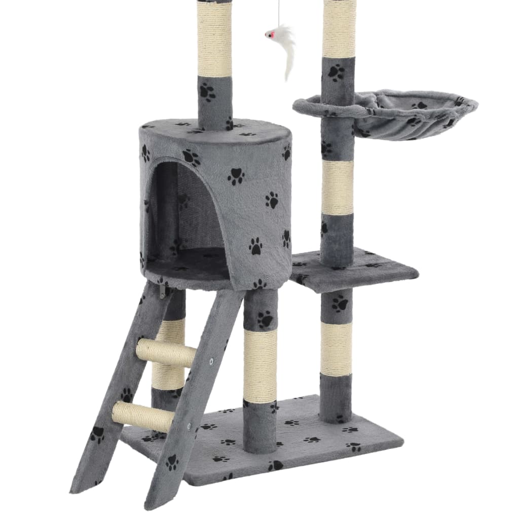 Árvore p/ gatos c/ postes arranhadores sisal 138 cm azul escuro