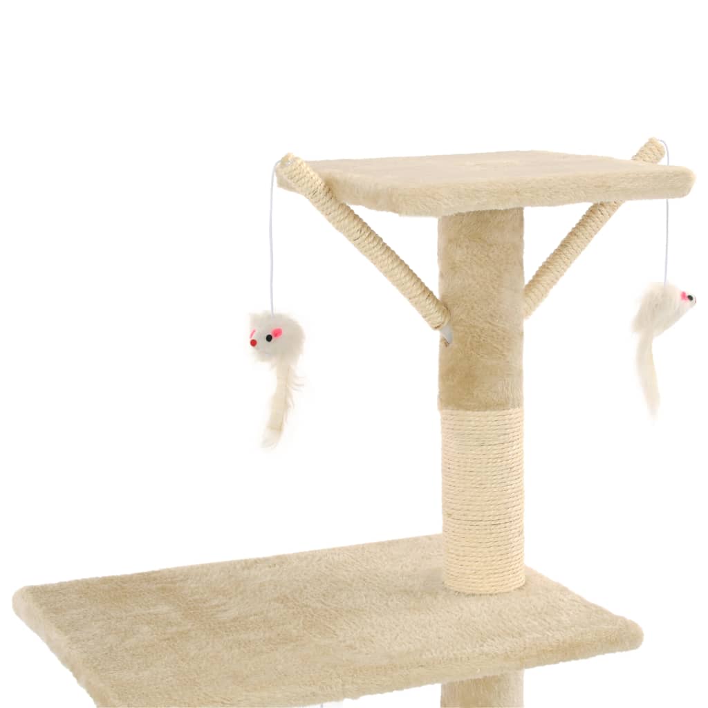 Árvore p/ gatos c/ postes arranhadores sisal 138 cm azul escuro