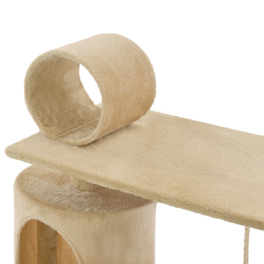 Árvore para gatos c/ postes arranhadores sisal 140 cm cinzento