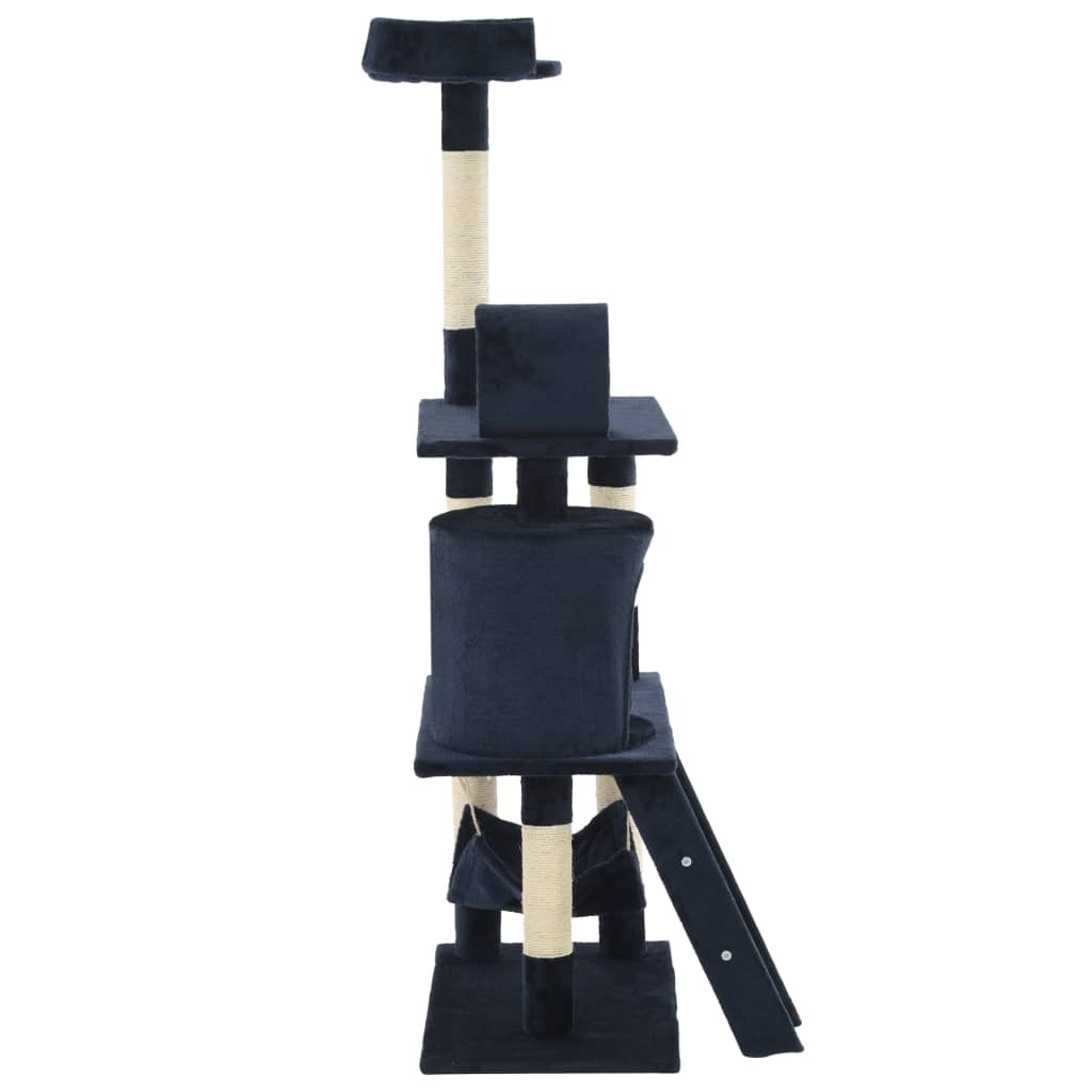 Árvore para gatos c/ postes arranhadores sisal 140 cm cinzento