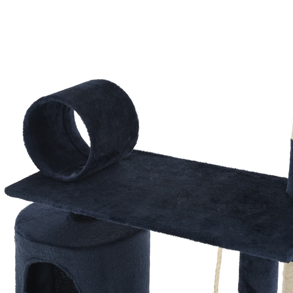 Árvore para gatos c/ postes arranhadores sisal 140 cm cinzento