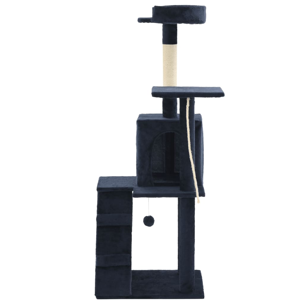 Árvore p/ gatos c/ postes arranhadores sisal 120 cm cinzento