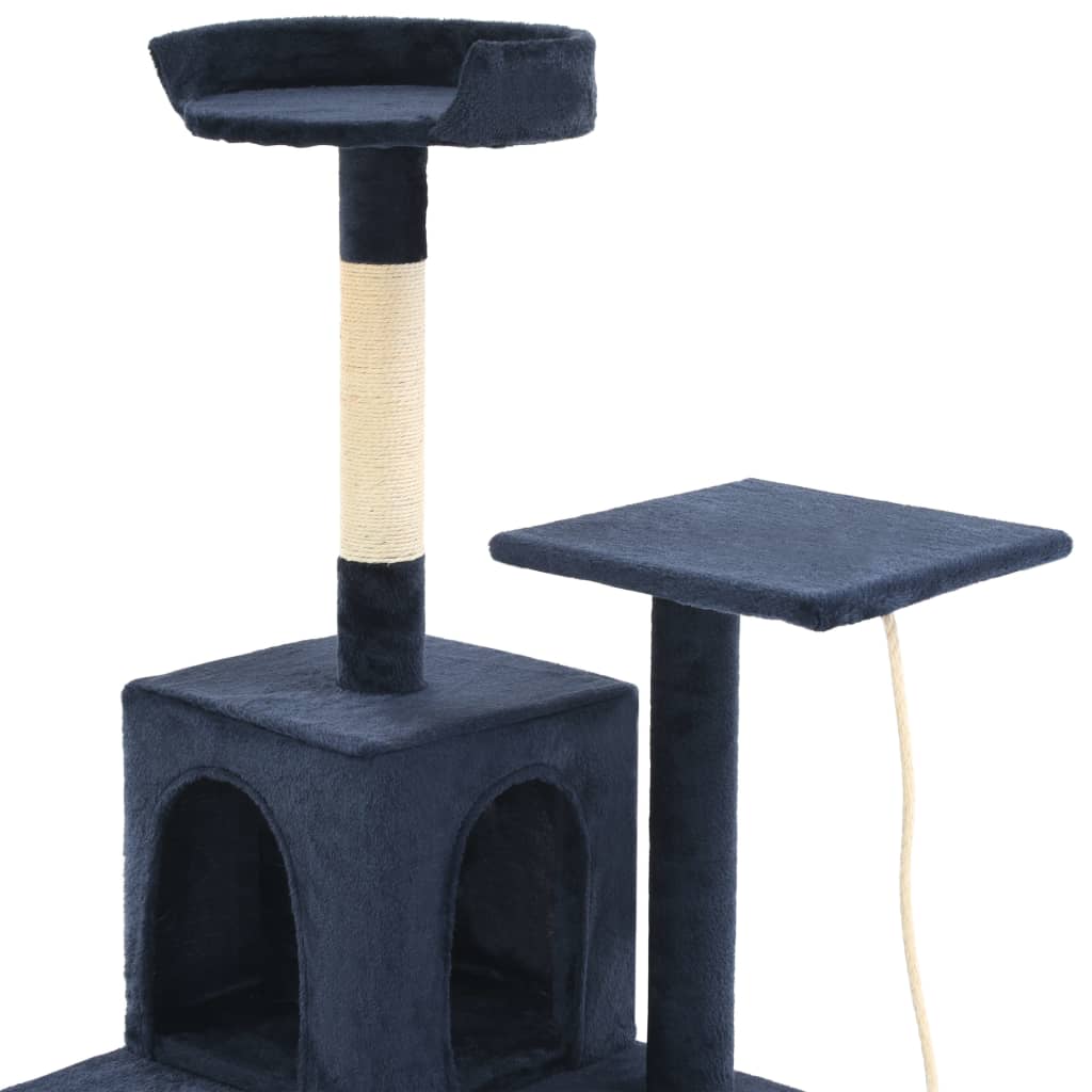 Árvore p/ gatos c/ postes arranhadores sisal 120 cm cinzento