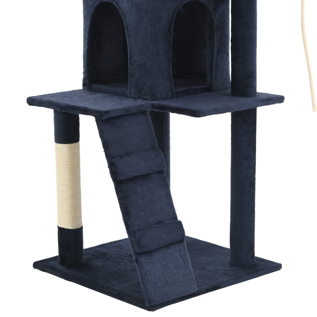 Árvore p/ gatos c/ postes arranhadores sisal 120 cm cinzento