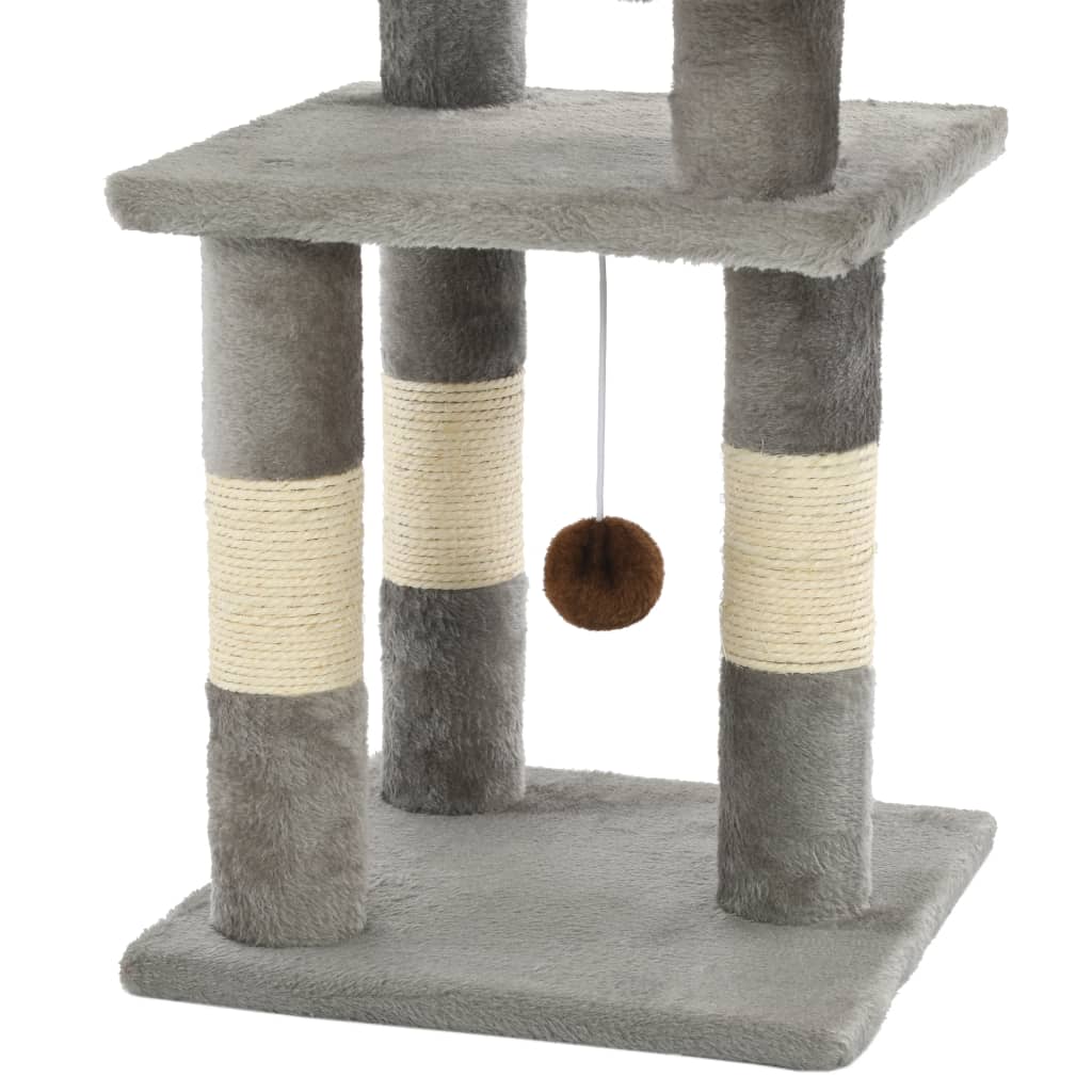Árvore p/ gatos c/ postes arranhadores sisal 65 cm azul