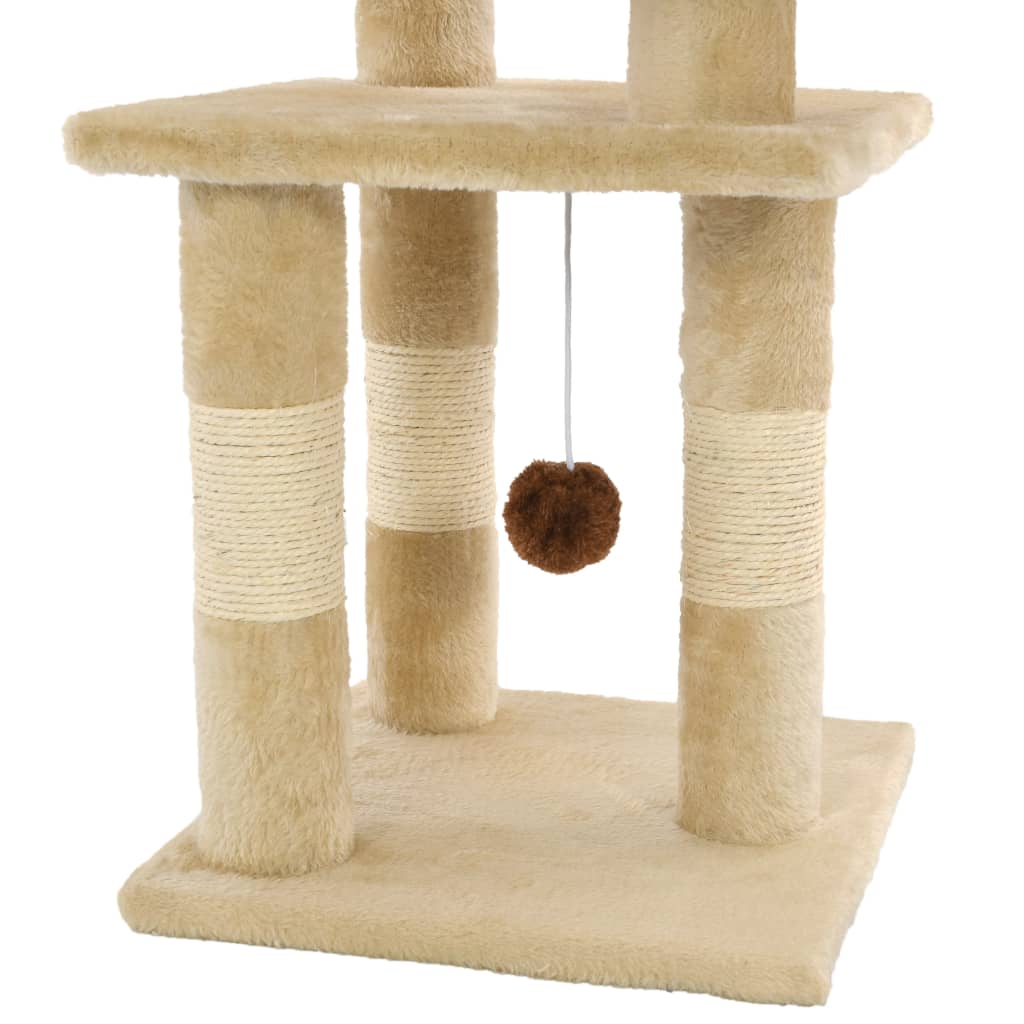 Árvore p/ gatos c/ postes arranhadores sisal 65 cm azul