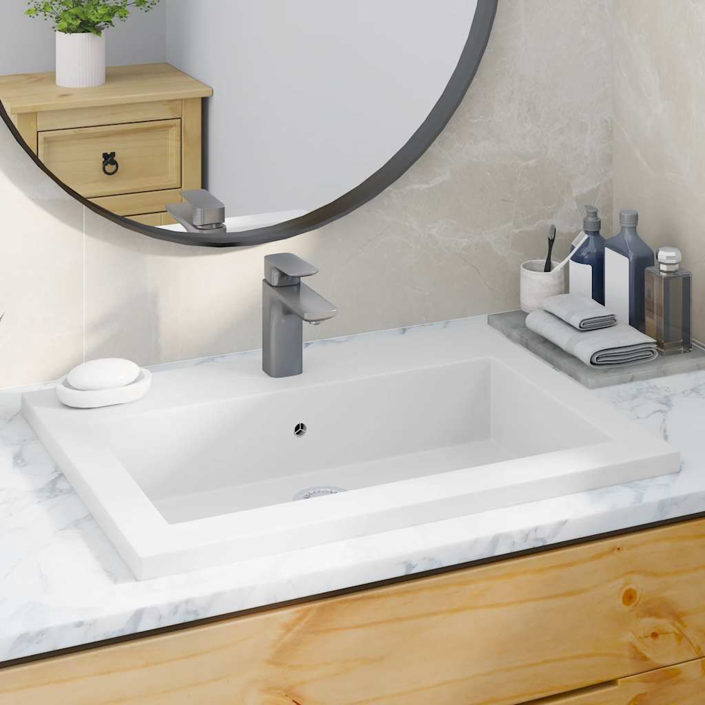 Lavatório de granito 600x450x120 mm branco
