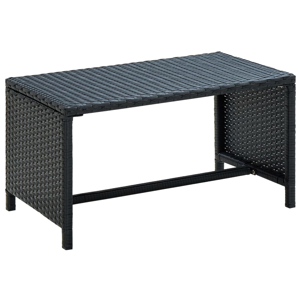 Conjunto de sofás para jardim 8 pcs vime PE preto