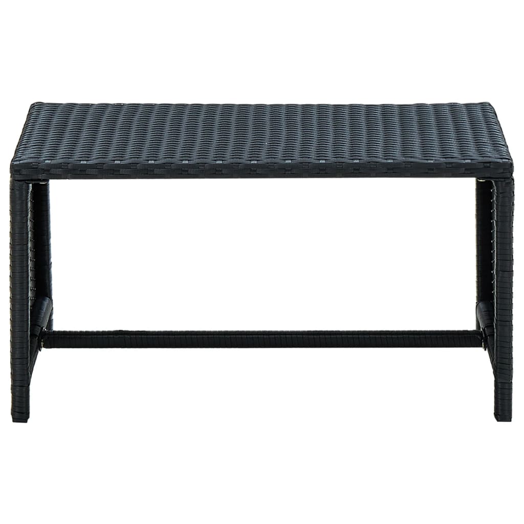 Conjunto de sofás para jardim 8 pcs vime PE preto