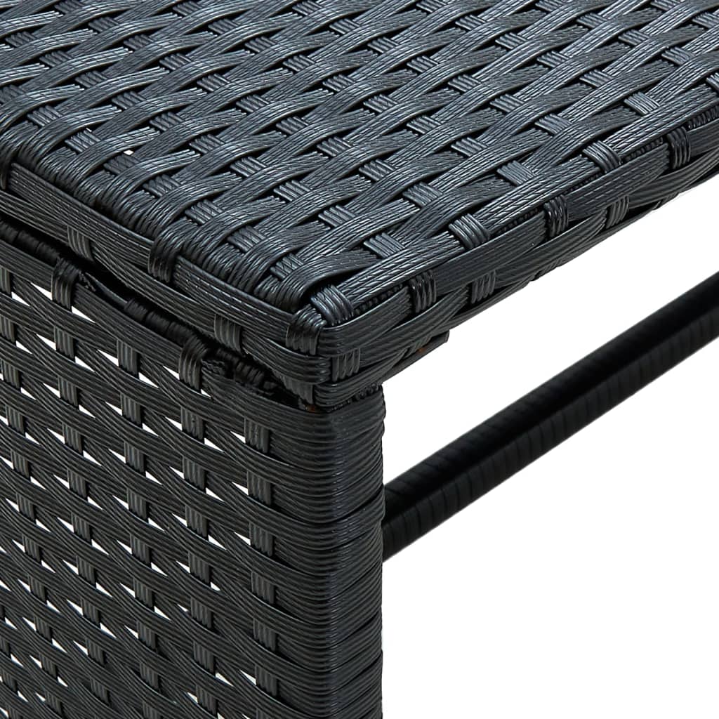 Conjunto de sofás para jardim 8 pcs vime PE preto