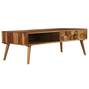 Mesa centro madeira acácia maciça c/ acabam. mel 110x50x37 cm