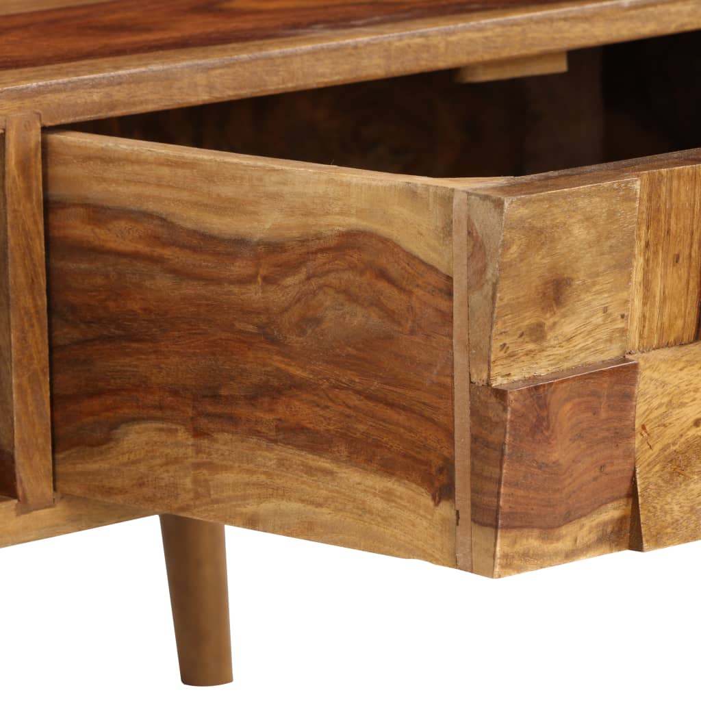 Mesa centro madeira acácia maciça c/ acabam. mel 110x50x37 cm