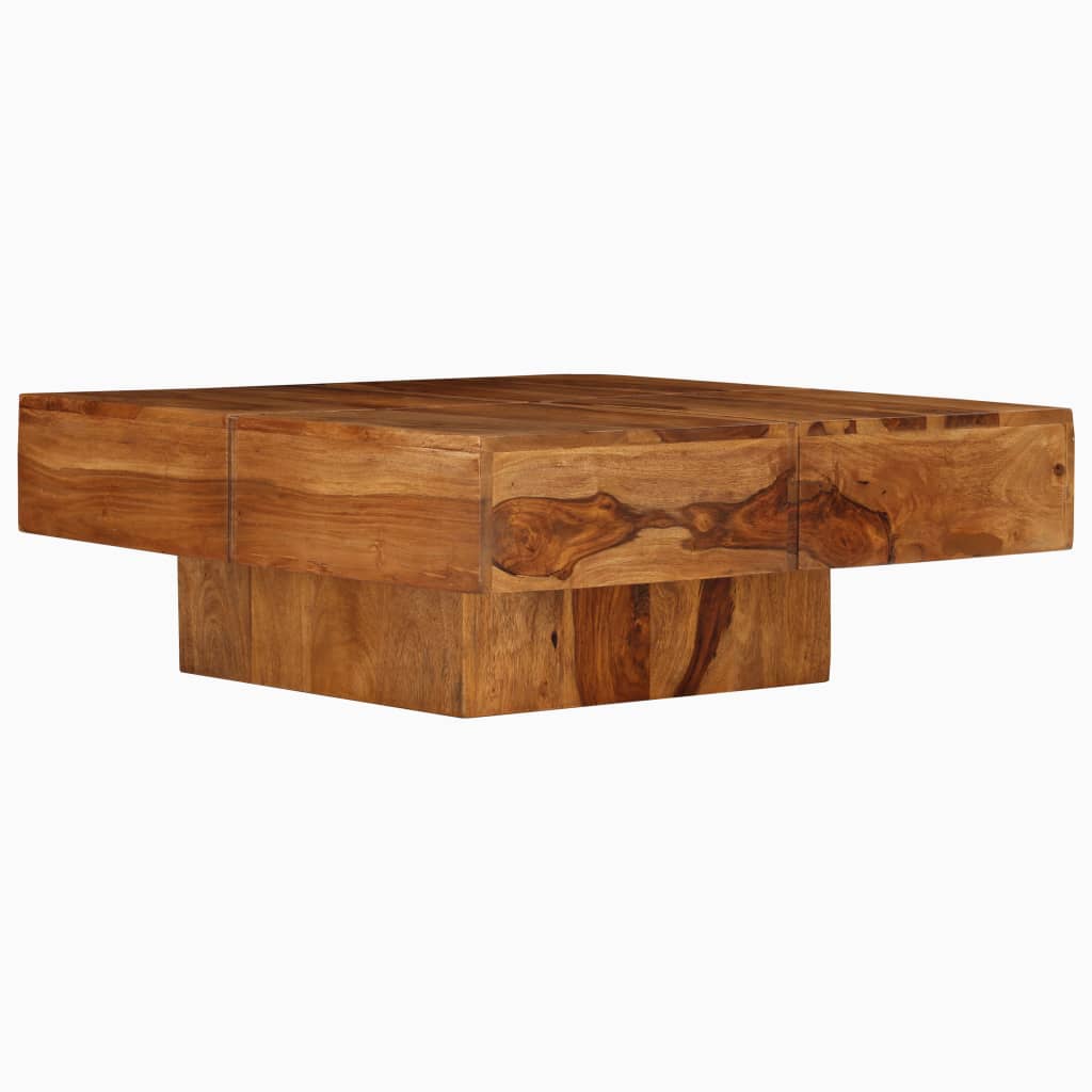Mesa de centro 80x80x30 cm madeira de acácia maciça