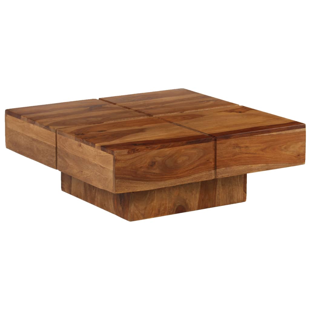 Mesa de centro 80x80x30 cm madeira de acácia maciça