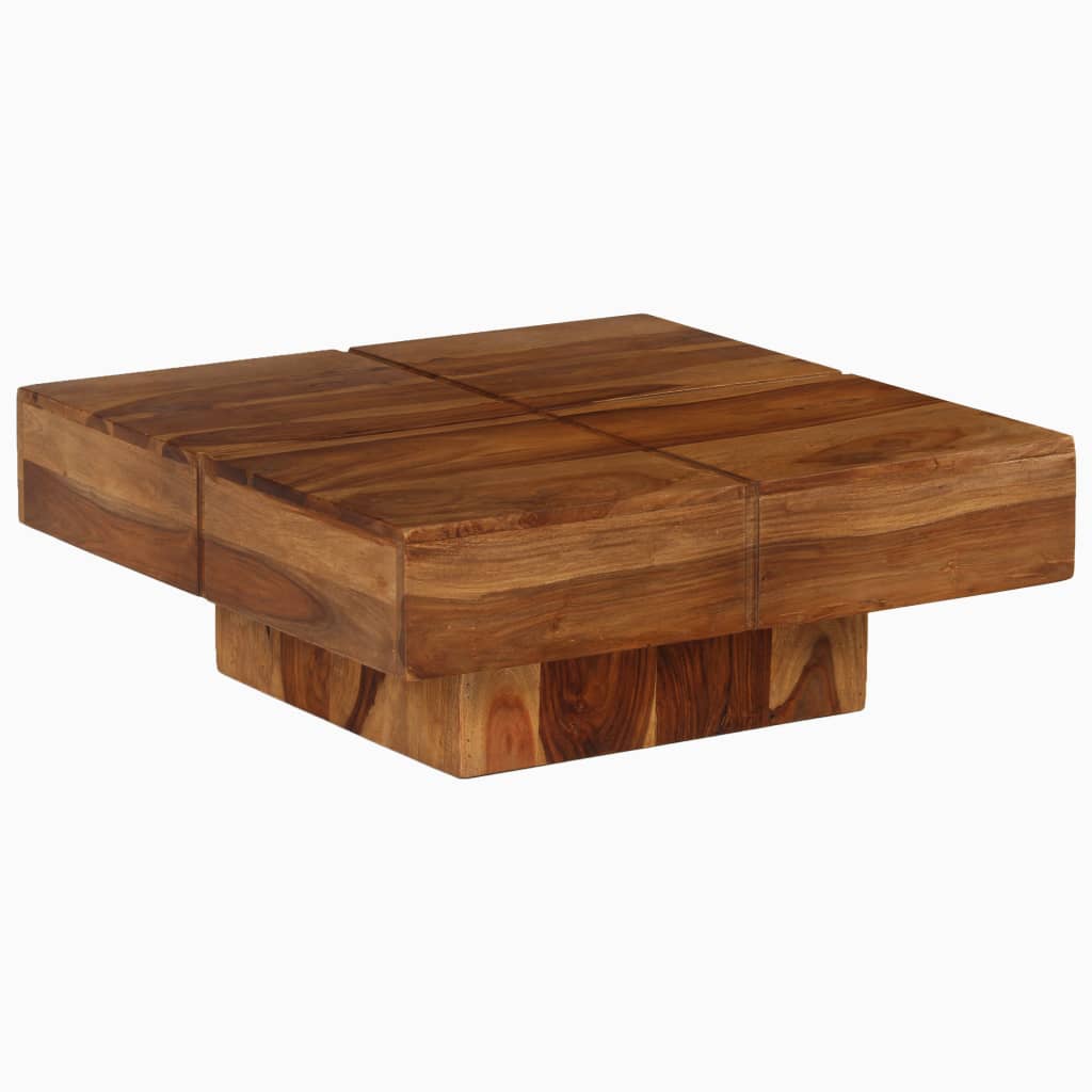 Mesa de centro 80x80x30 cm madeira de acácia maciça