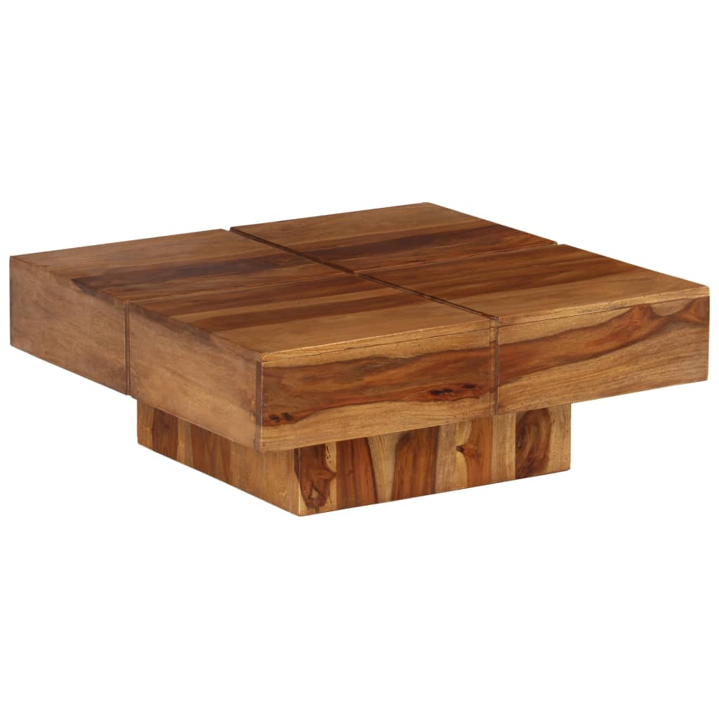 Mesa de centro 80x80x30 cm madeira de acácia maciça