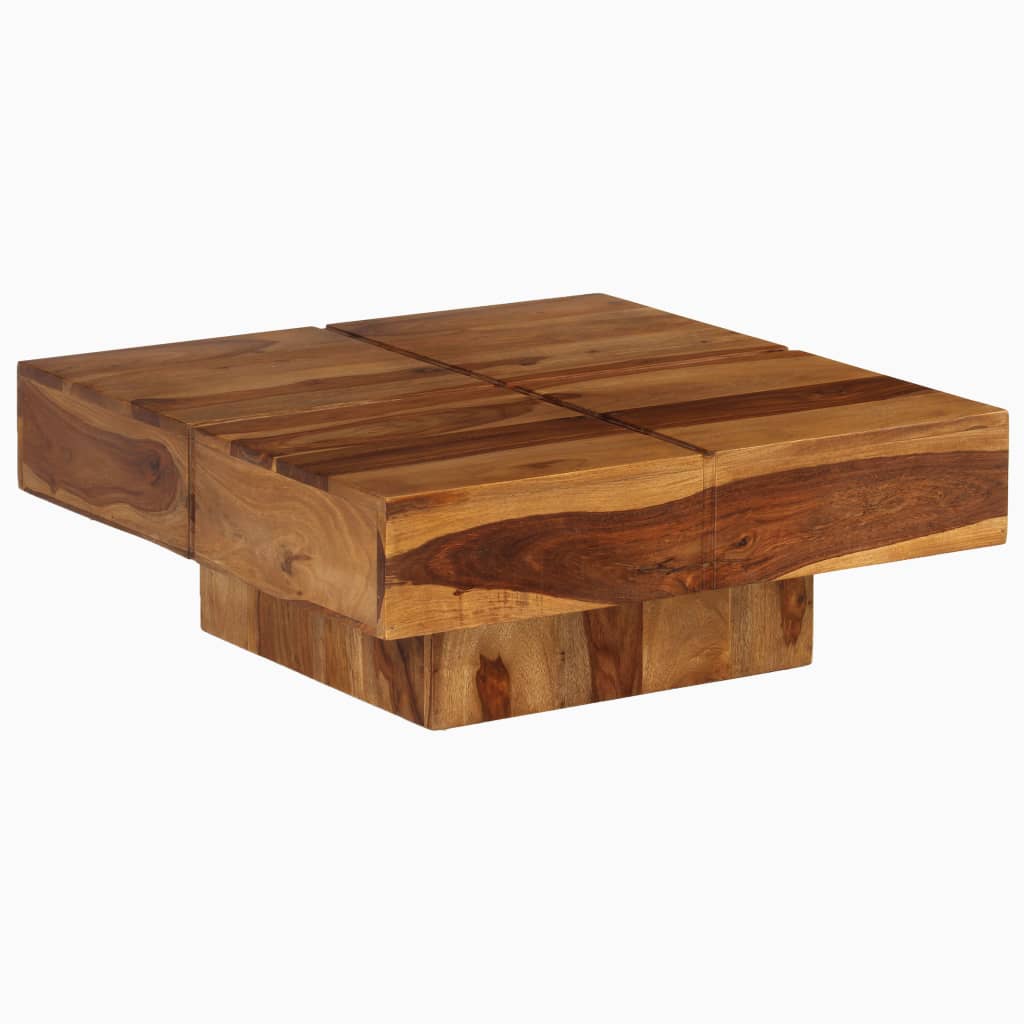 Mesa de centro 80x80x30 cm madeira de acácia maciça