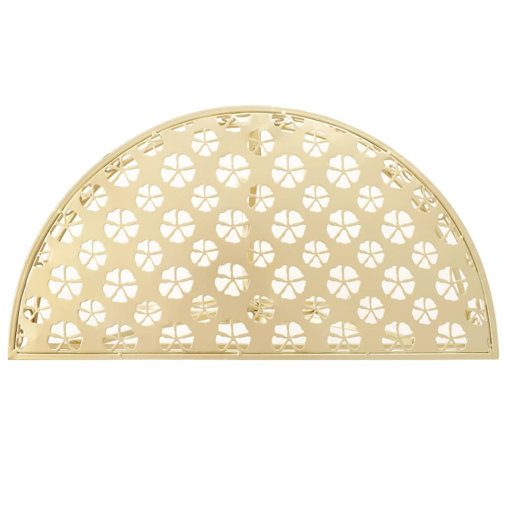 Mesa de apoio vintage semicircular metal 72x36x74 cm dourado
