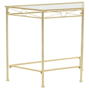 Mesa de apoio estilo vintage metal 87x34x73 cm dourado