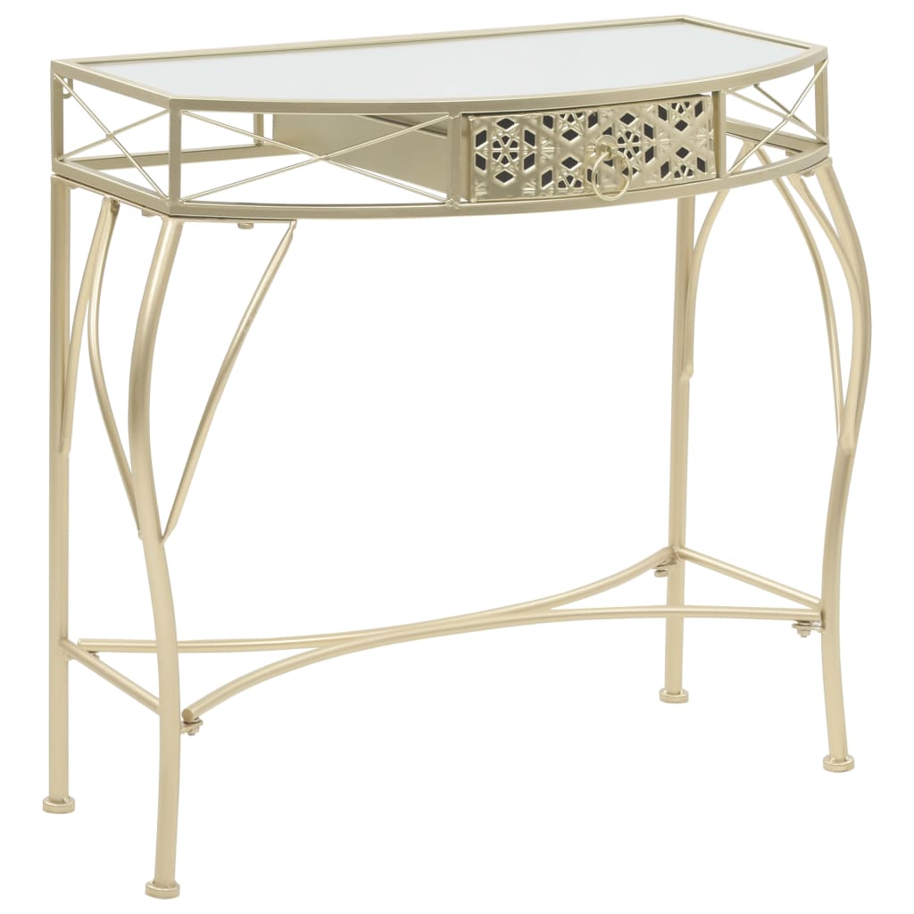 Mesa de apoio estilo francês 82x39x76 cm metal branco