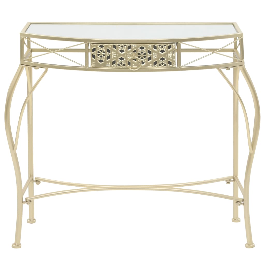 Mesa de apoio estilo francês 82x39x76 cm metal branco
