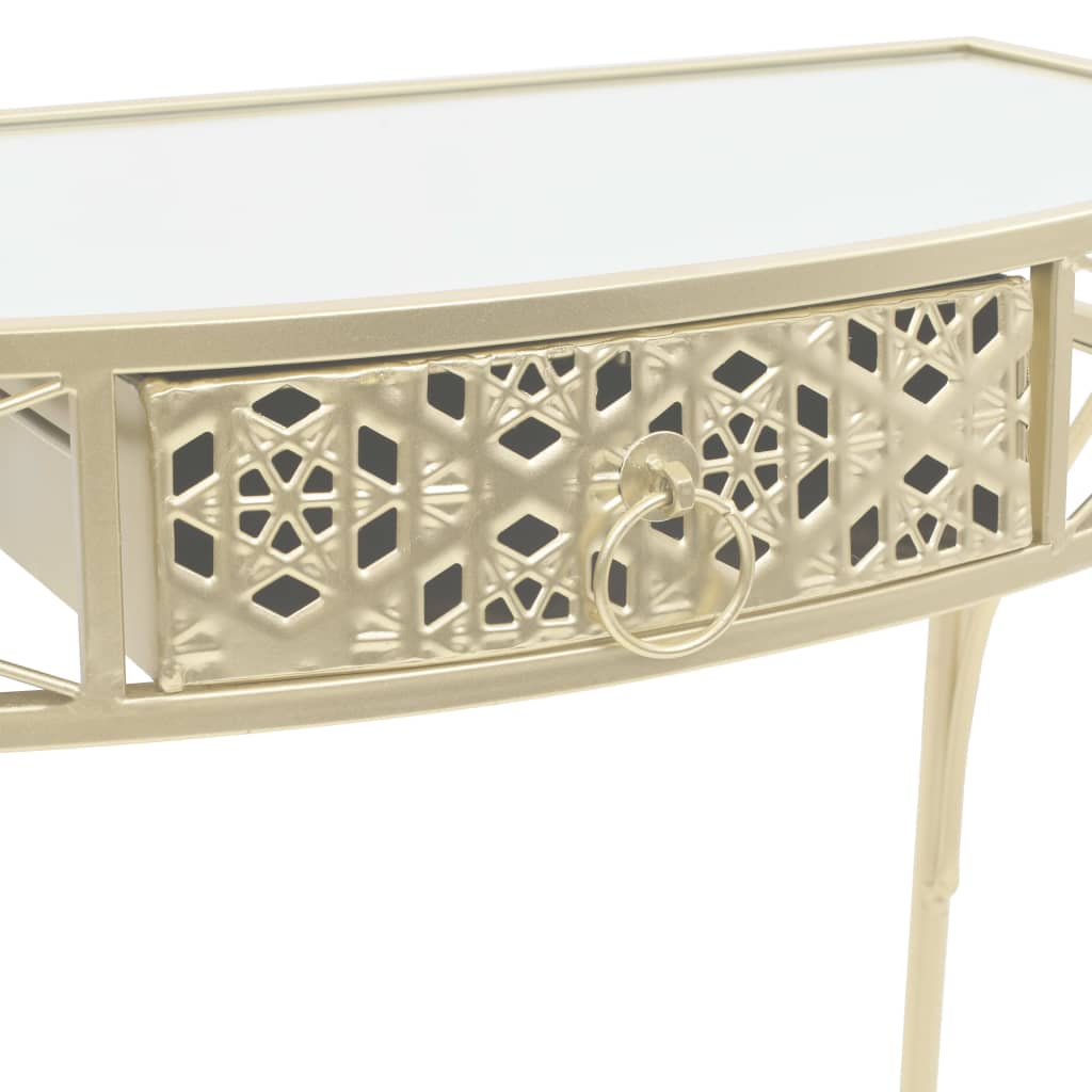 Mesa de apoio estilo francês 82x39x76 cm metal branco