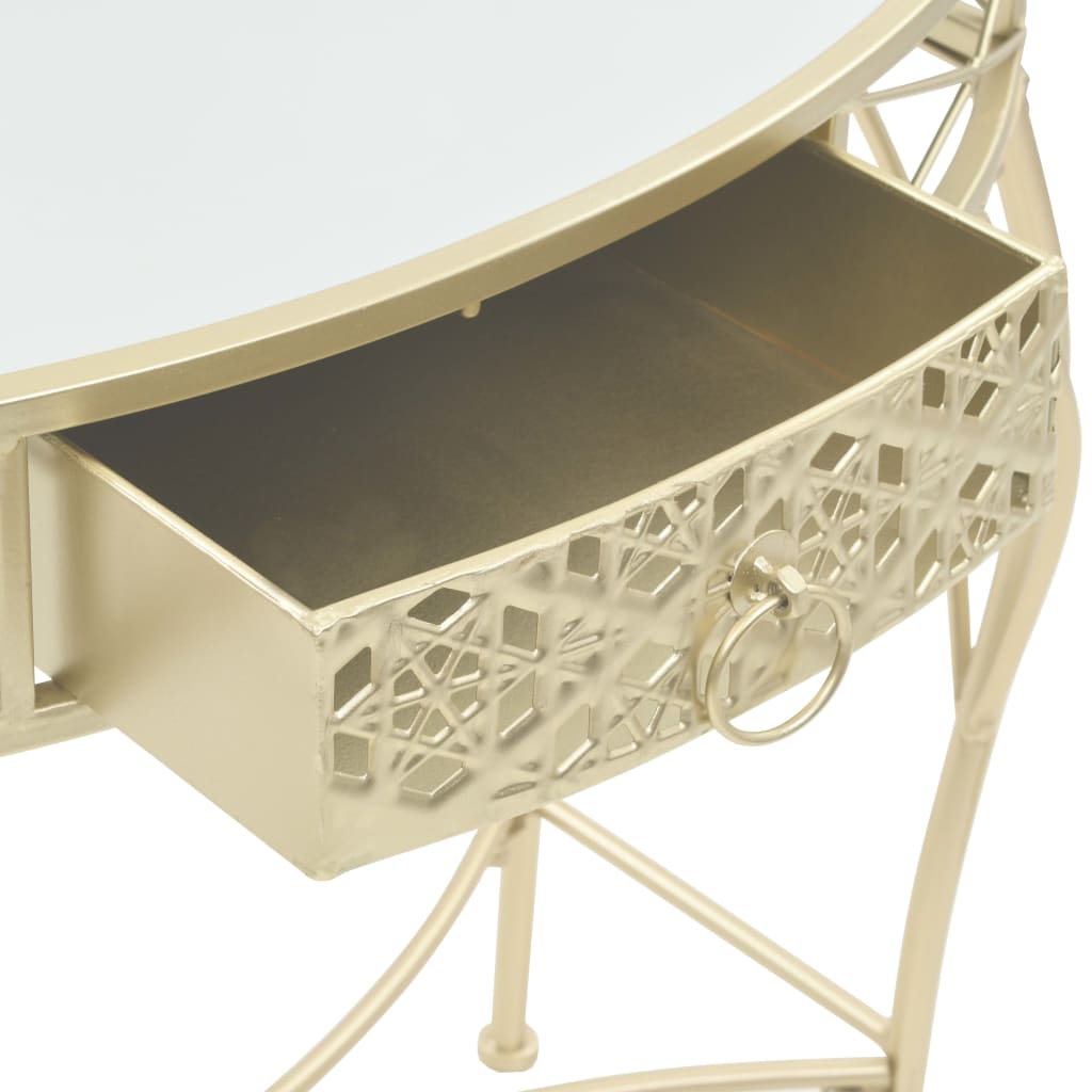 Mesa de apoio estilo francês 82x39x76 cm metal branco