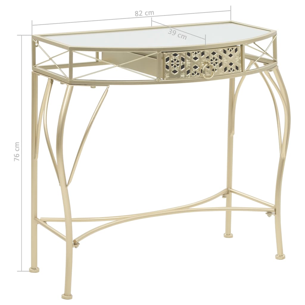 Mesa de apoio estilo francês 82x39x76 cm metal branco