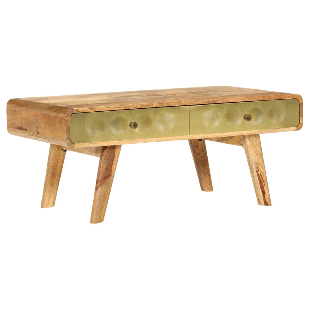 Mesa de centro madeira de mangueira maciça 90x50x40 cm