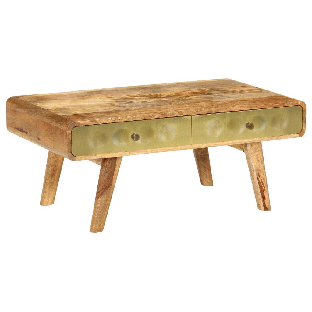 Mesa de centro madeira de mangueira maciça 90x50x40 cm
