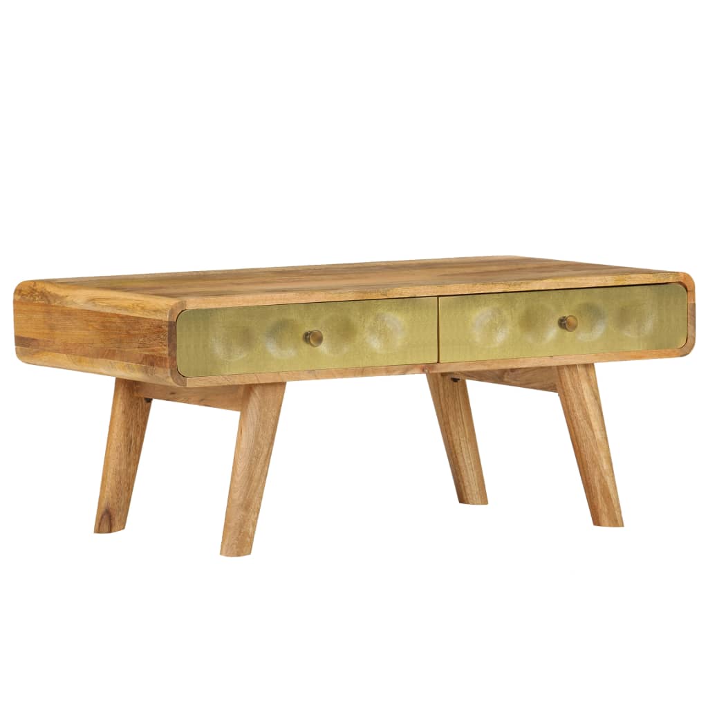 Mesa de centro madeira de mangueira maciça 90x50x40 cm