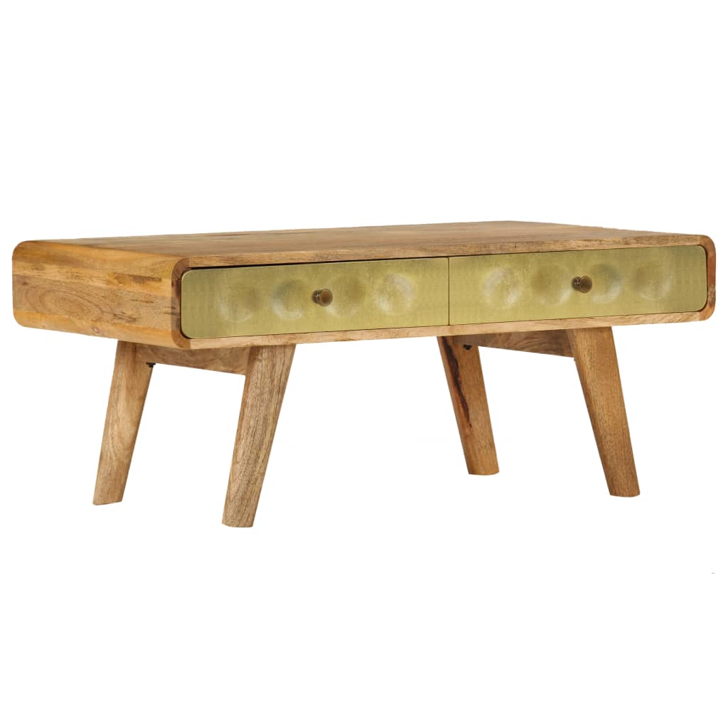 Mesa de centro madeira de mangueira maciça 90x50x40 cm