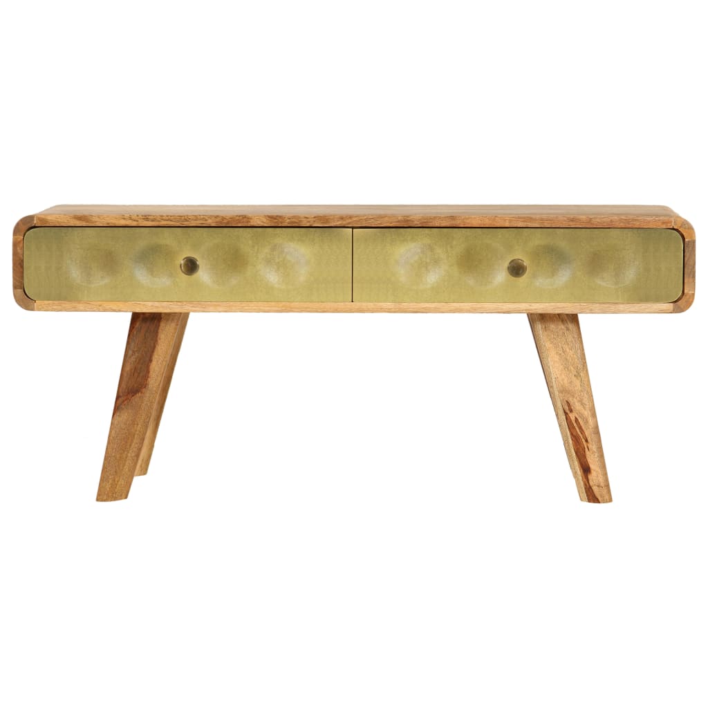 Mesa de centro madeira de mangueira maciça 90x50x40 cm