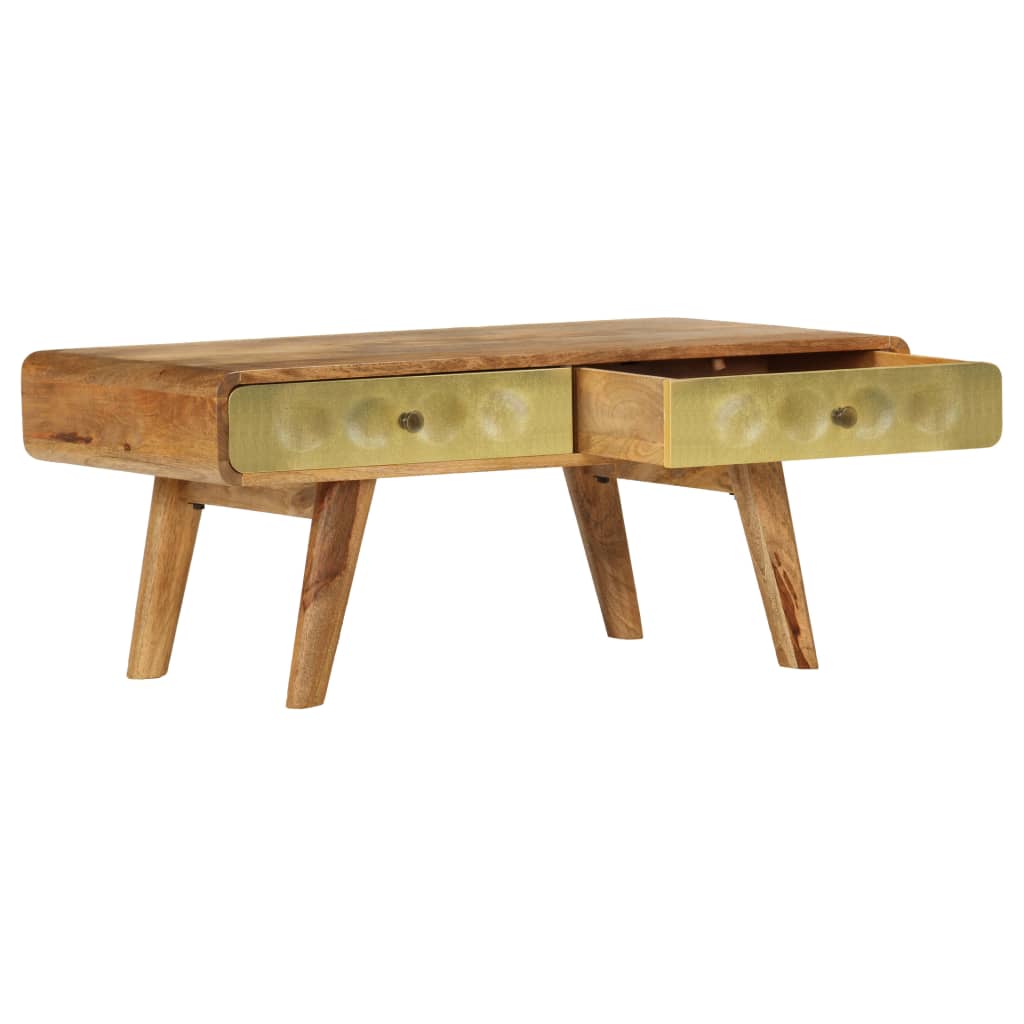 Mesa de centro madeira de mangueira maciça 90x50x40 cm
