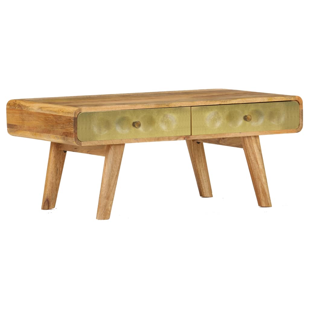 Mesa de centro madeira de mangueira maciça 90x50x40 cm