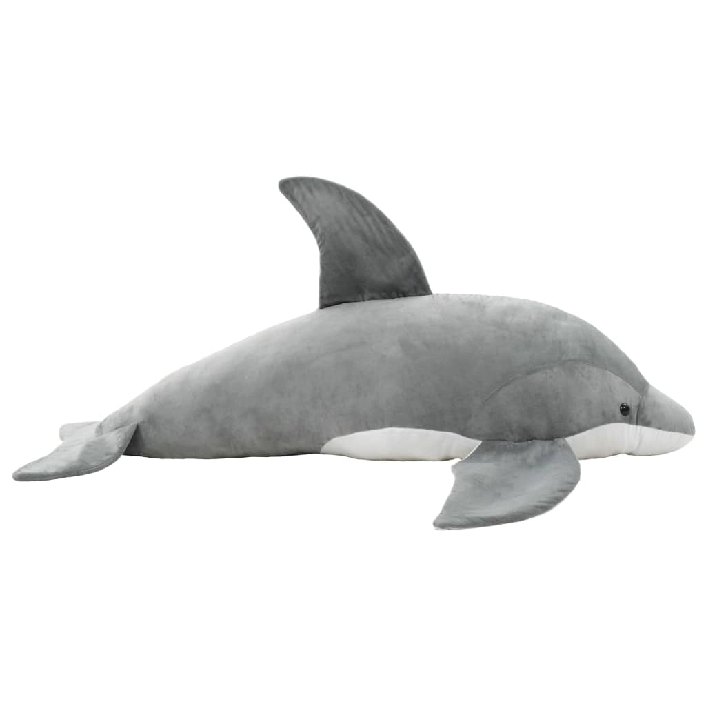 Golfinho de peluche cinzento