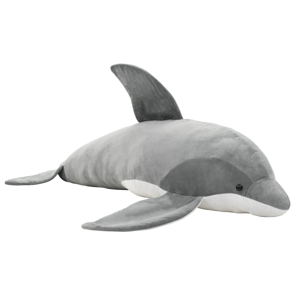 Golfinho de peluche cinzento