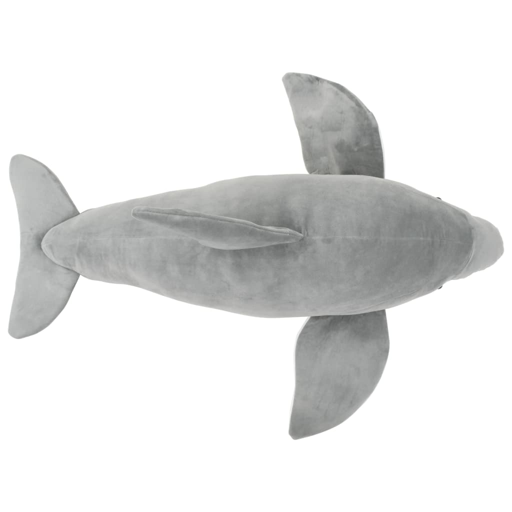 Golfinho de peluche cinzento